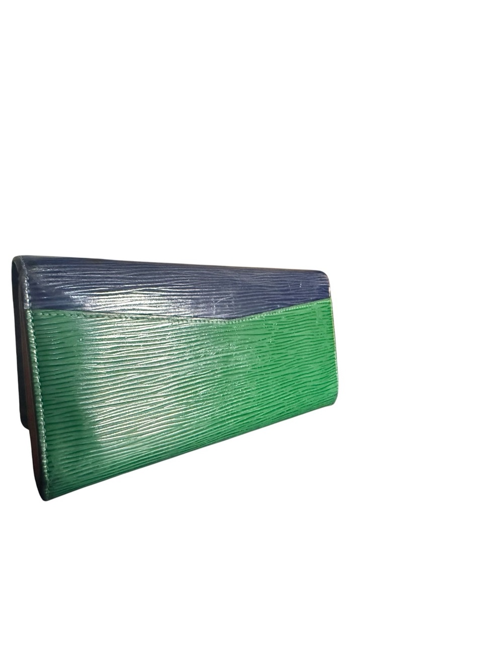 Louis Vuitton Vintage Epi Toledo Blue Borneo Green Long Wallet Authenticated - Picture 3 of 11